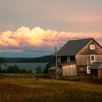 lac la hache, lake, heritage, sunset, thunderstorm, cariboo, british columbia, nature, canada, building, house, old, brown house, brown building, brown lake